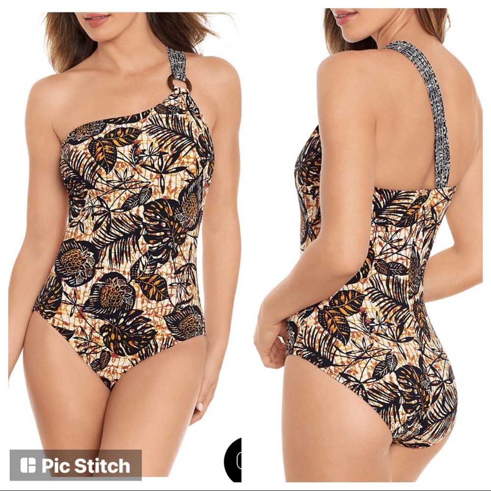 Miraclesuit Amoressa Dijon Tellicherry One Shoulder Swimsuit
